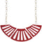 Red Two Sided Mirrored Chain Necklace