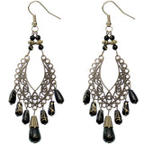 black beaded earrings