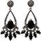 Black Faceted Earrings