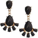 Black Post Earrings