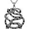 Black Silver Snake Charm Necklace