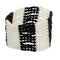 Black White Beaded Stretch Bracelet