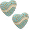 Blue Heart Shaped Stud Earrings