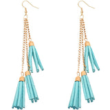 Blue Tassel Earrings