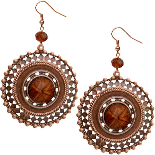 Brown Bead Earrings