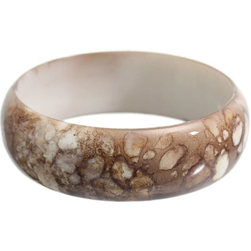 Brown Grunge Textured Bangle Bracelet