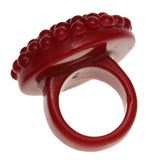 Red Large Beaded Fashion Ring