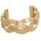 Gold Braided Mesh Cuff Bracelet