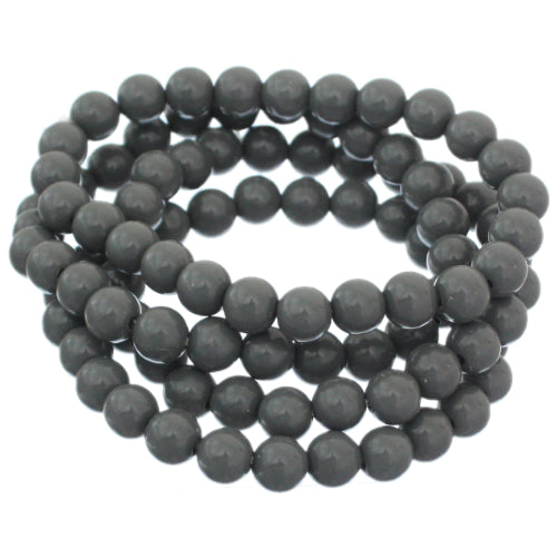 Gray 4-Piece Beaded Stretch Bracelets