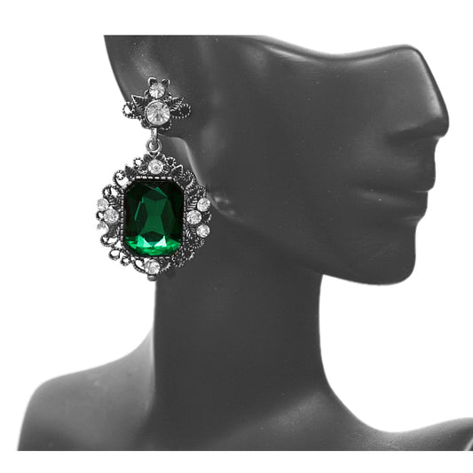 Green Gemstone Earrings