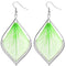 Green Woven Earrings