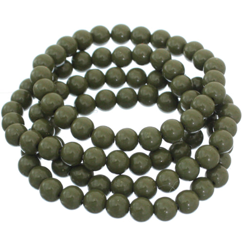 Hunter Green 4-Piece Beaded Stretch Bracelets