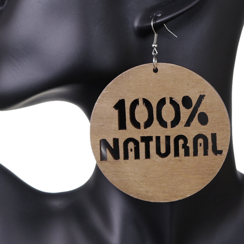 Natural Brown Wooden 100% Natural Earrings