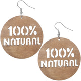 Natural Brown Wooden 100% Natural Earrings