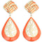 Orange filigree earrings