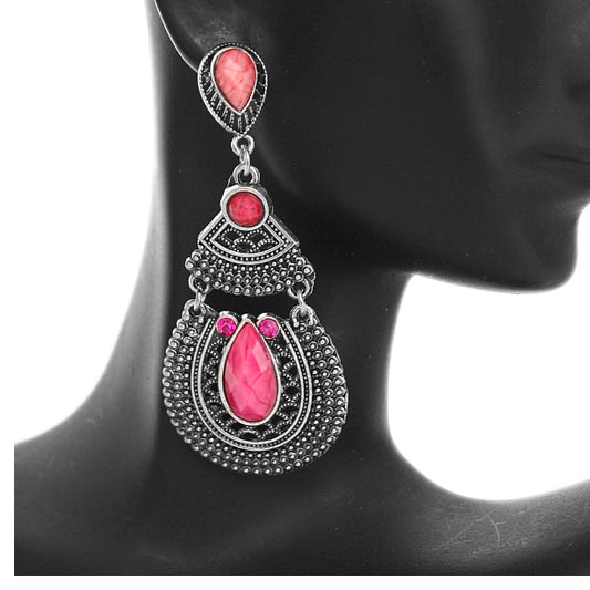 Pink fun earrings