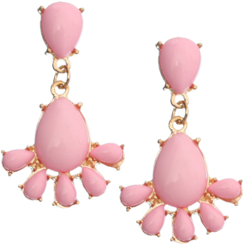 Pink Post Earrings