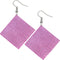 Pink Enormous Mesh Rhinestone Drop Earrings