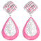 Pink filigree earrings