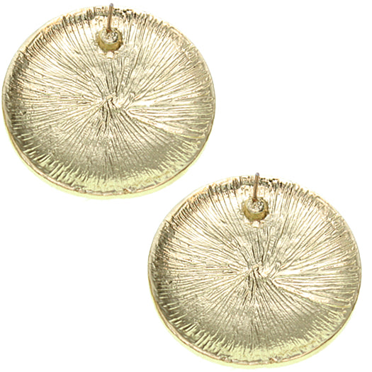 Green Boss Metal Post Earrings