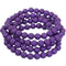 Purple 4-Piece Beaded Stretch Bracelets