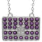 Purple Beaded Charm Handbag Chain Necklace