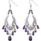 Purple Beaded Earrings