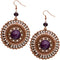 Purple Beaded Earrings