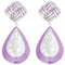 Purple filigree earrings