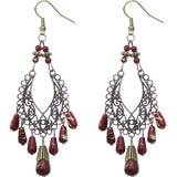 Red Beaded Earrings