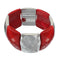 Red Two Tone Elastic Stretch Bracelet