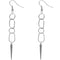 Silver Spike Drop Earrings