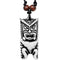 Black White Tribal Tiki Totem Nylon Necklace