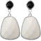 White checkerboard cushion earrings