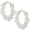 White Butterfly Faux Pearl Mini Hoop Earrings