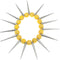 Yellow Beaded Spike Stretch Bracelet