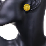 Yellow Large Fireball Stud Earrings